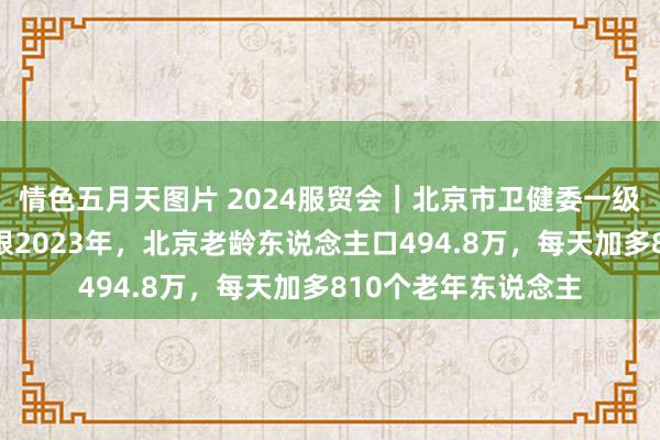 情色五月天图片 2024服贸会｜北京市卫健委一级巡缉员王小娥：界限2023年，北京老龄东说念主口494.8万，每天加多810个老年东说念主