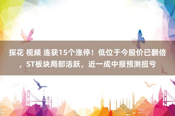 探花 视频 连获15个涨停！低位于今股价已翻倍，ST板块局部活跃，近一成中报预测扭亏