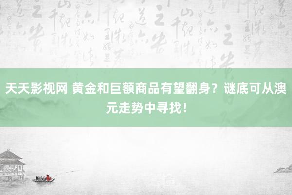 天天影视网 黄金和巨额商品有望翻身？谜底可从澳元走势中寻找！