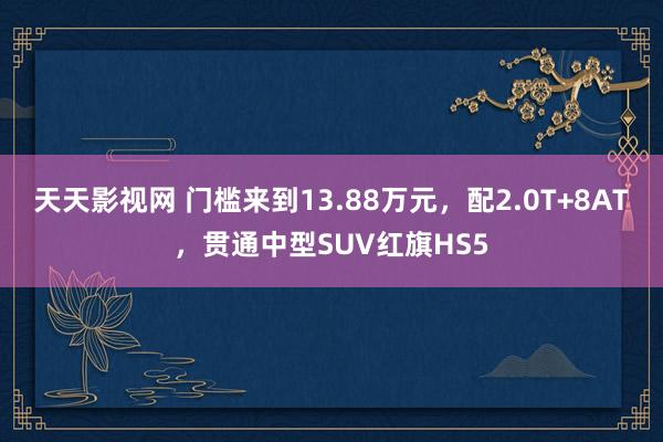 天天影视网 门槛来到13.88万元，配2.0T+8AT，贯通中型SUV红旗HS5