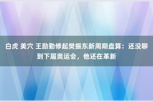 白虎 美穴 王励勤修起樊振东新周期盘算：还没聊到下届奥运会，他还在革新