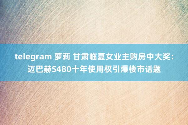 telegram 萝莉 甘肃临夏女业主购房中大奖：迈巴赫S480十年使用权引爆楼市话题