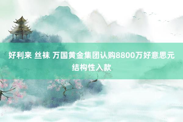 好利来 丝袜 万国黄金集团认购8800万好意思元结构性入款