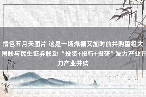 情色五月天图片 这是一场爆棚又加时的并购重组大会 国联与民生证券联动 “投资+投行+投研”发力产业并购