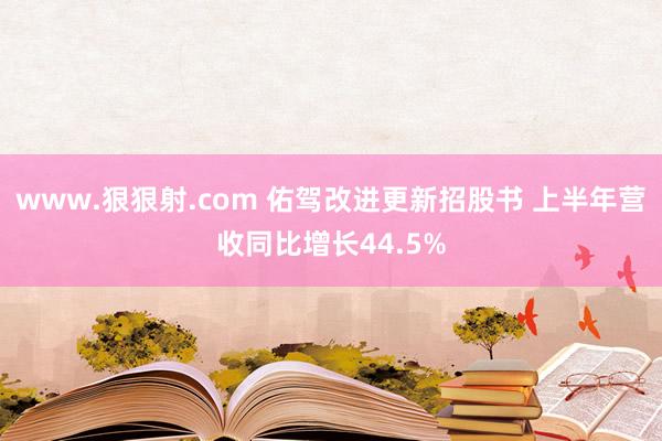 www.狠狠射.com 佑驾改进更新招股书 上半年营收同比增长44.5%