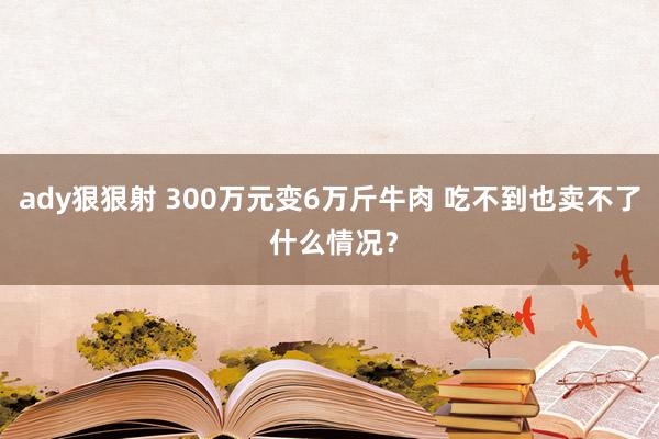 ady狠狠射 300万元变6万斤牛肉 吃不到也卖不了 什么情况？