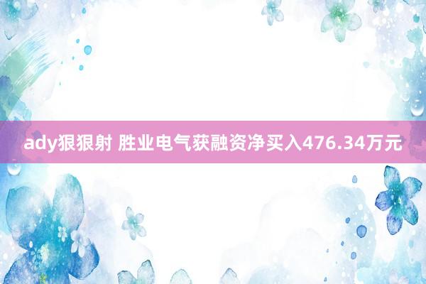 ady狠狠射 胜业电气获融资净买入476.34万元