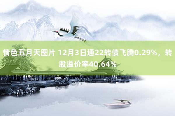 情色五月天图片 12月3日通22转债飞腾0.29%，转股溢价率40.64%