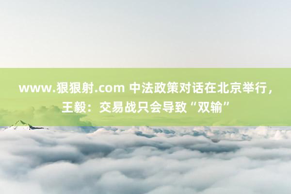 www.狠狠射.com 中法政策对话在北京举行，王毅：交易战只会导致“双输”