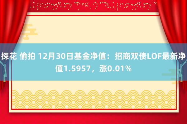 探花 偷拍 12月30日基金净值：招商双债LOF最新净值1.5957，涨0.01%