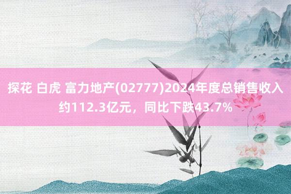 探花 白虎 富力地产(02777)2024年度总销售收入约112.3亿元，同比下跌43.7%